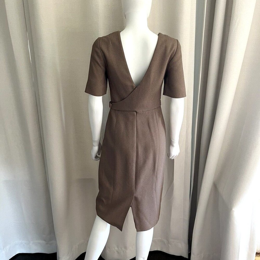 Jason Wu Beige Structured Sheath Short Sleeve Dre… - image 2